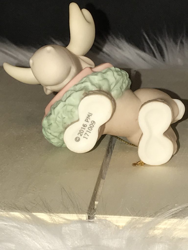 “Merry Christmoose” Dated 2017, Bisque Porcelain Ornament4