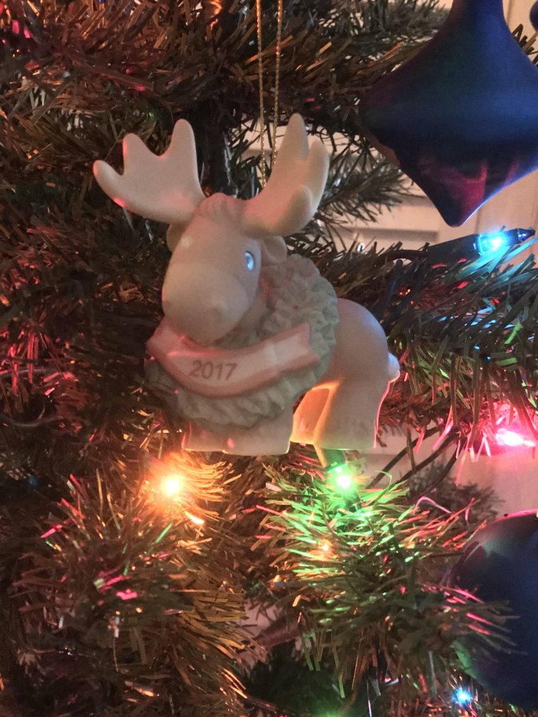 “Merry Christmoose” Dated 2017, Bisque Porcelain Ornament8