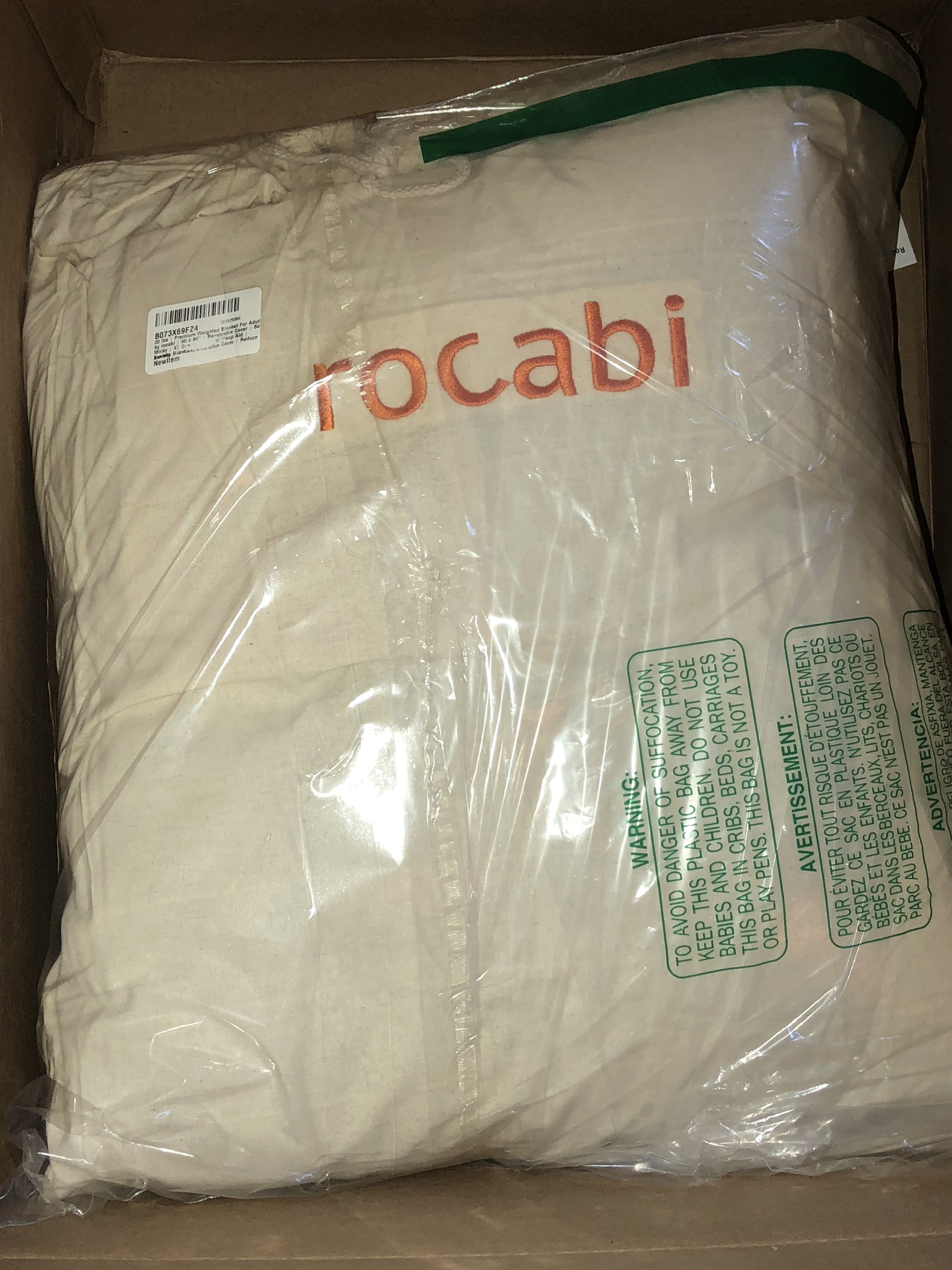 Rocabi Weighted Blanket Designed to Reduce Anxiety & Induce a Sense of