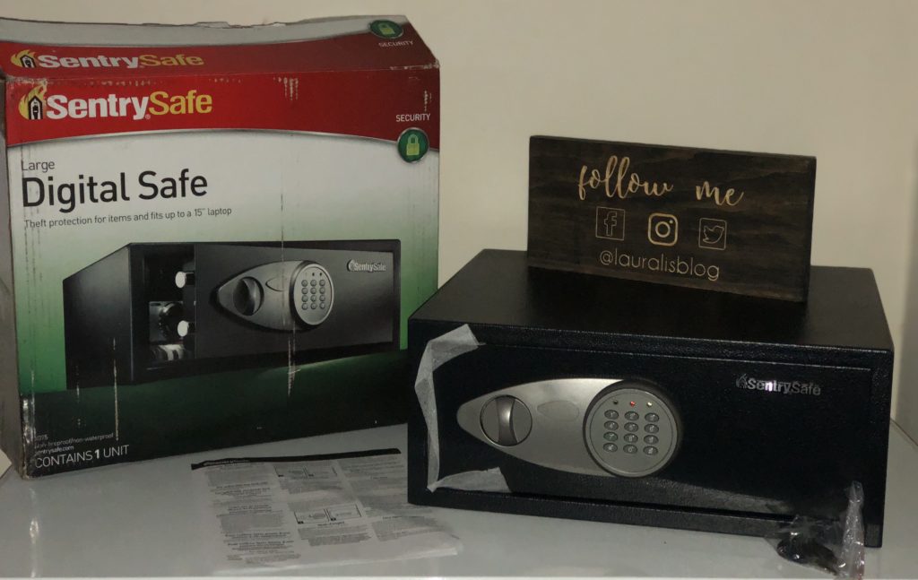 Master Lock Bluetooth Indoor Padlock Model No. 4400D and Sentry Safe Digital Safe8