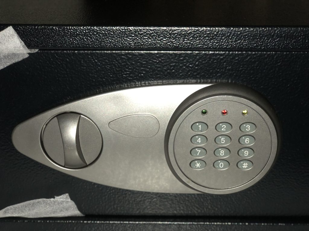 Master Lock Bluetooth Indoor Padlock Model No. 4400D and Sentry Safe Digital Safe9
