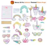 Giveaway! Unicorn Baby Month Blanket For Girls Bonus 26 Pc Photography Set Month To Month Baby Blanket  &  Baby Wings Pacifier Clips4