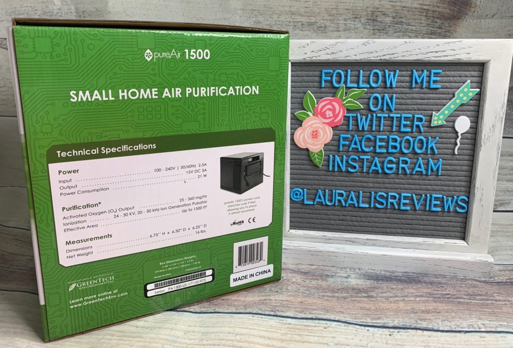 Small Home Air Purification PureAir 15002